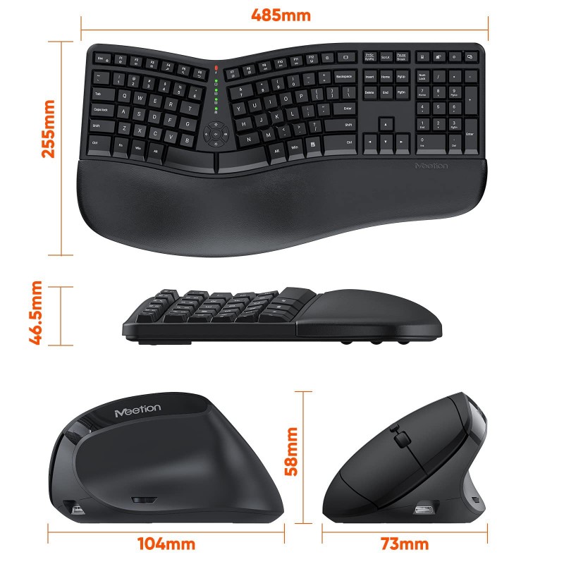 Ensemble clavier et souris ergonomique